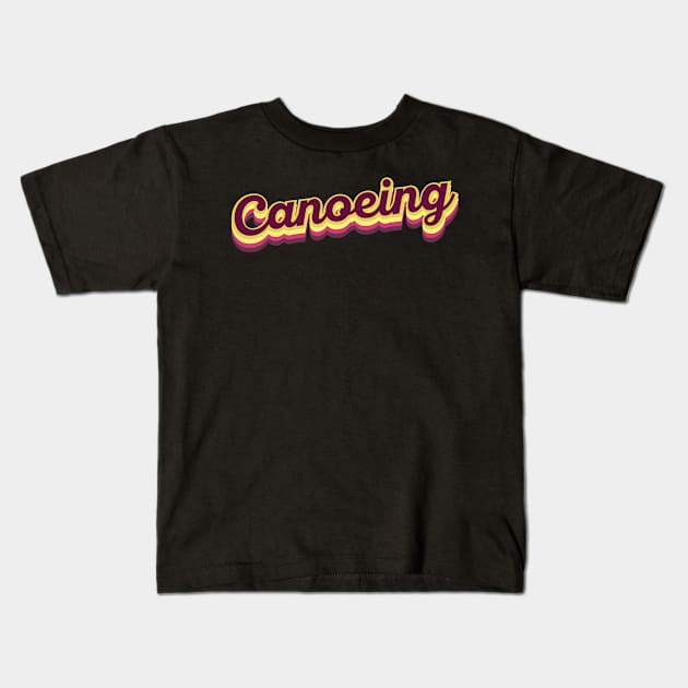 Canoeing Kids T-Shirt by neodhlamini